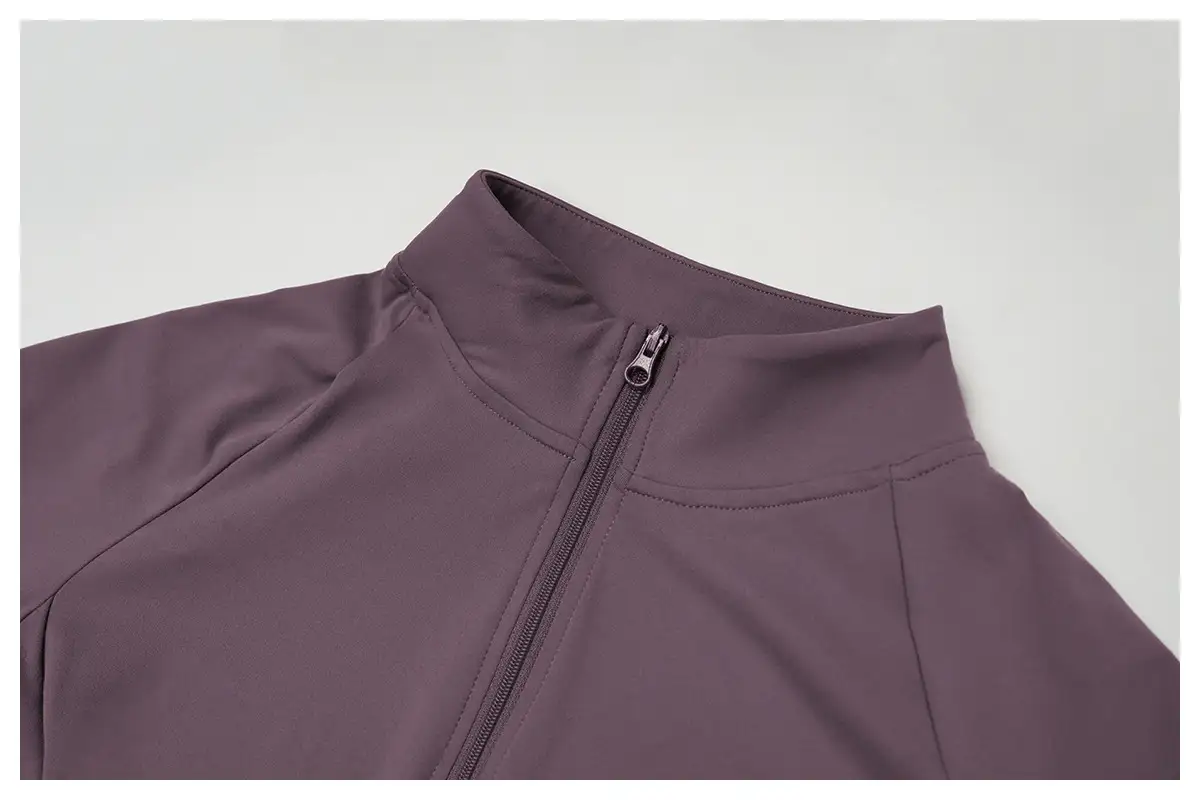 Brushed Long Sleeve Yoga Jacket with Thumbholes | OUYI Activewear