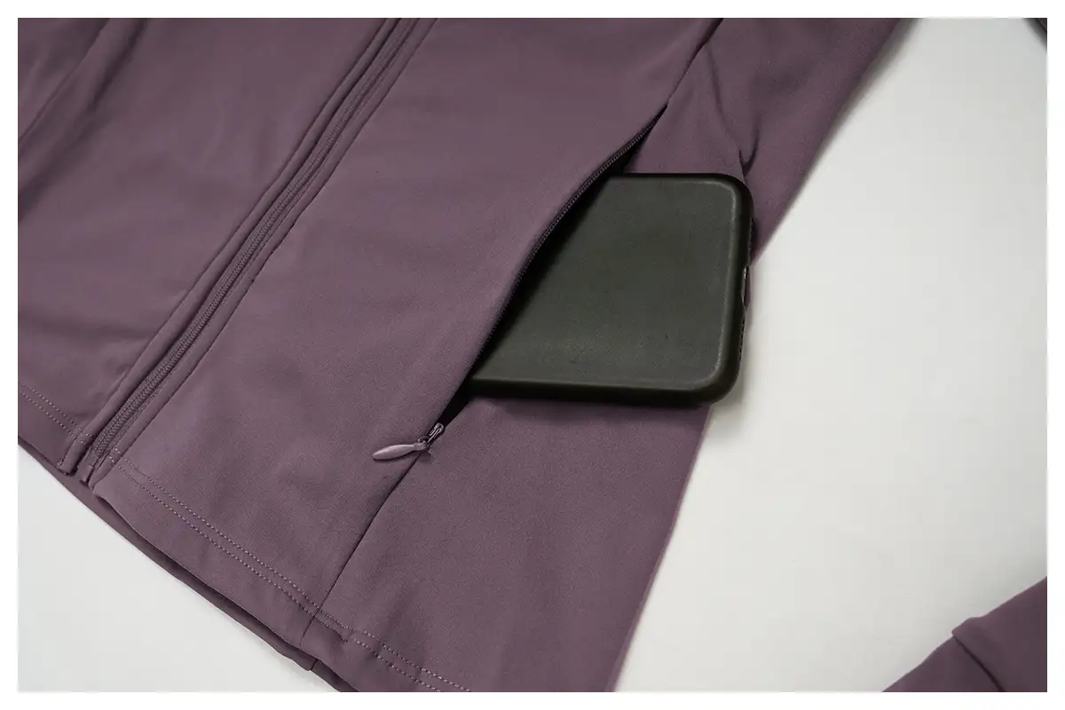Brushed Long Sleeve Yoga Jacket with Thumbholes | OUYI Activewear