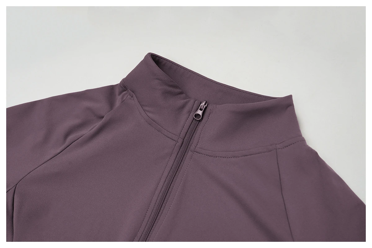 Brushed Slim Fit Zip-Up Active Jacket with Pockets