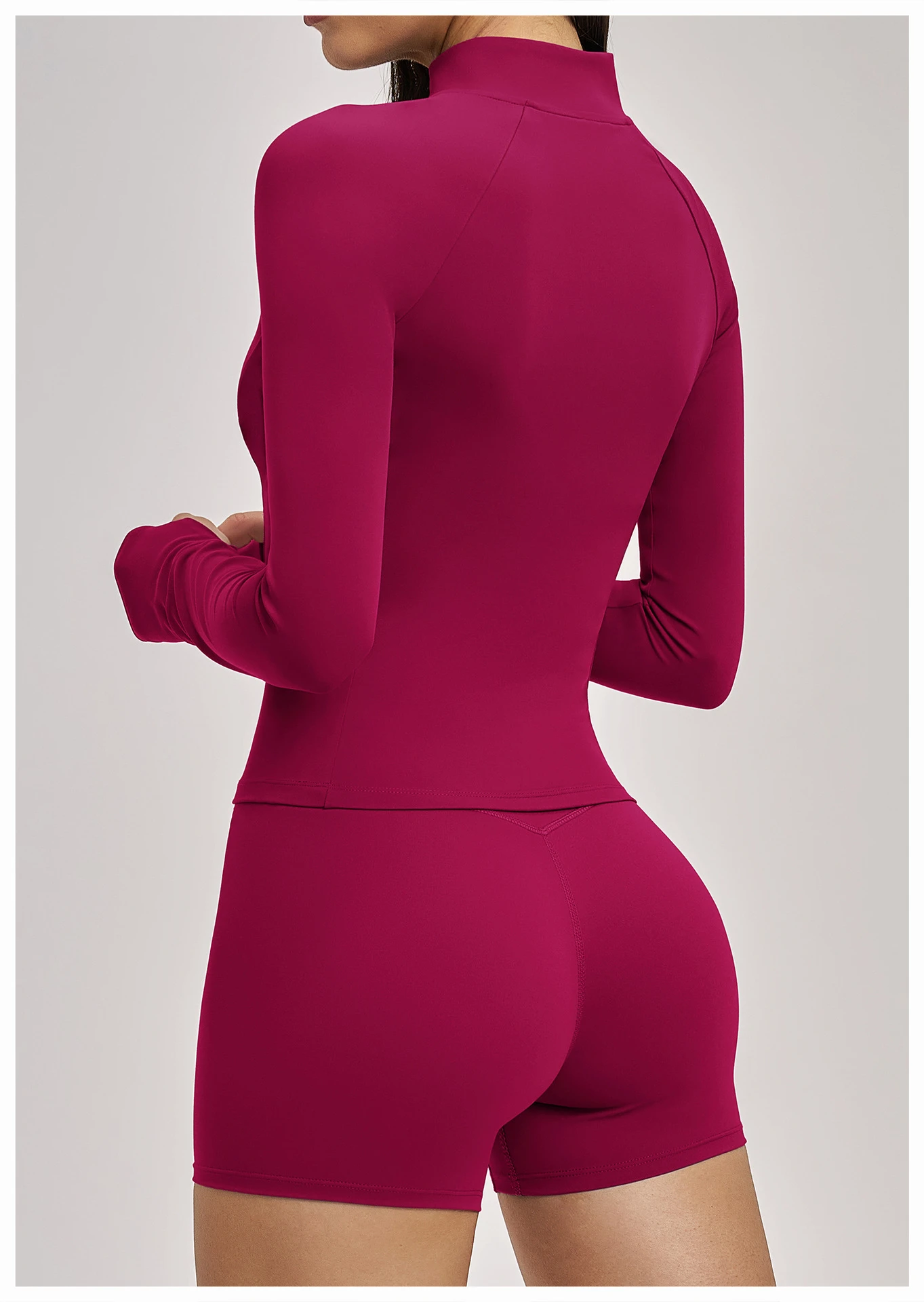 Brushed Slim Fit Zip-Up Active Jacket with Pockets