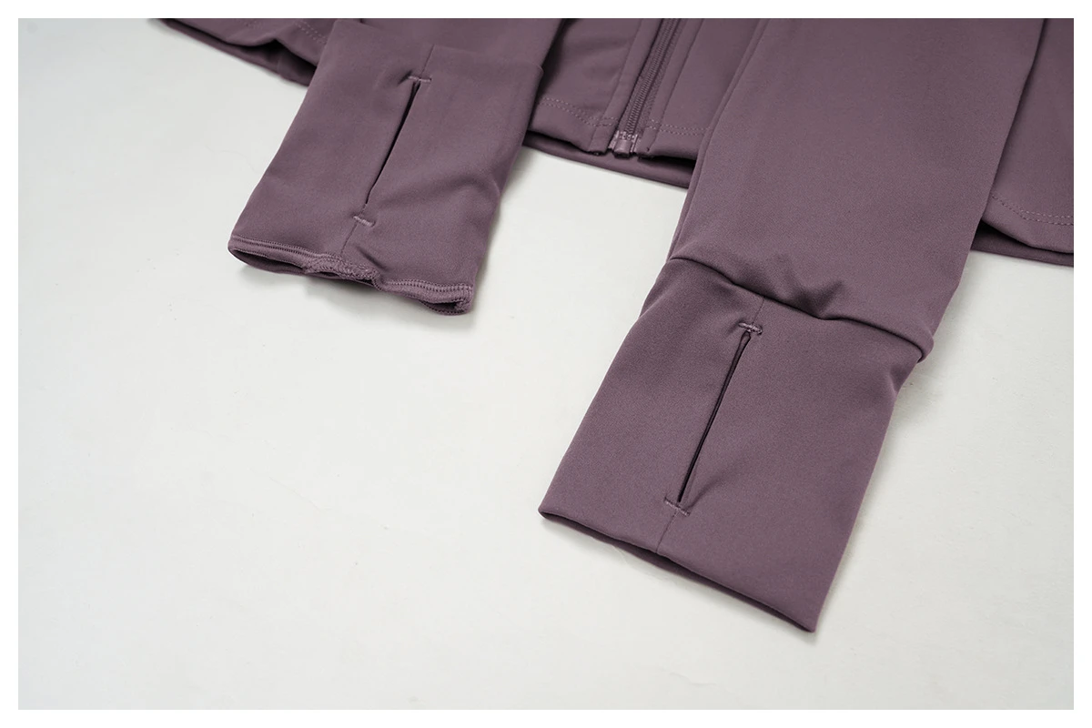 Brushed Slim Fit Zip-Up Active Jacket with Pockets