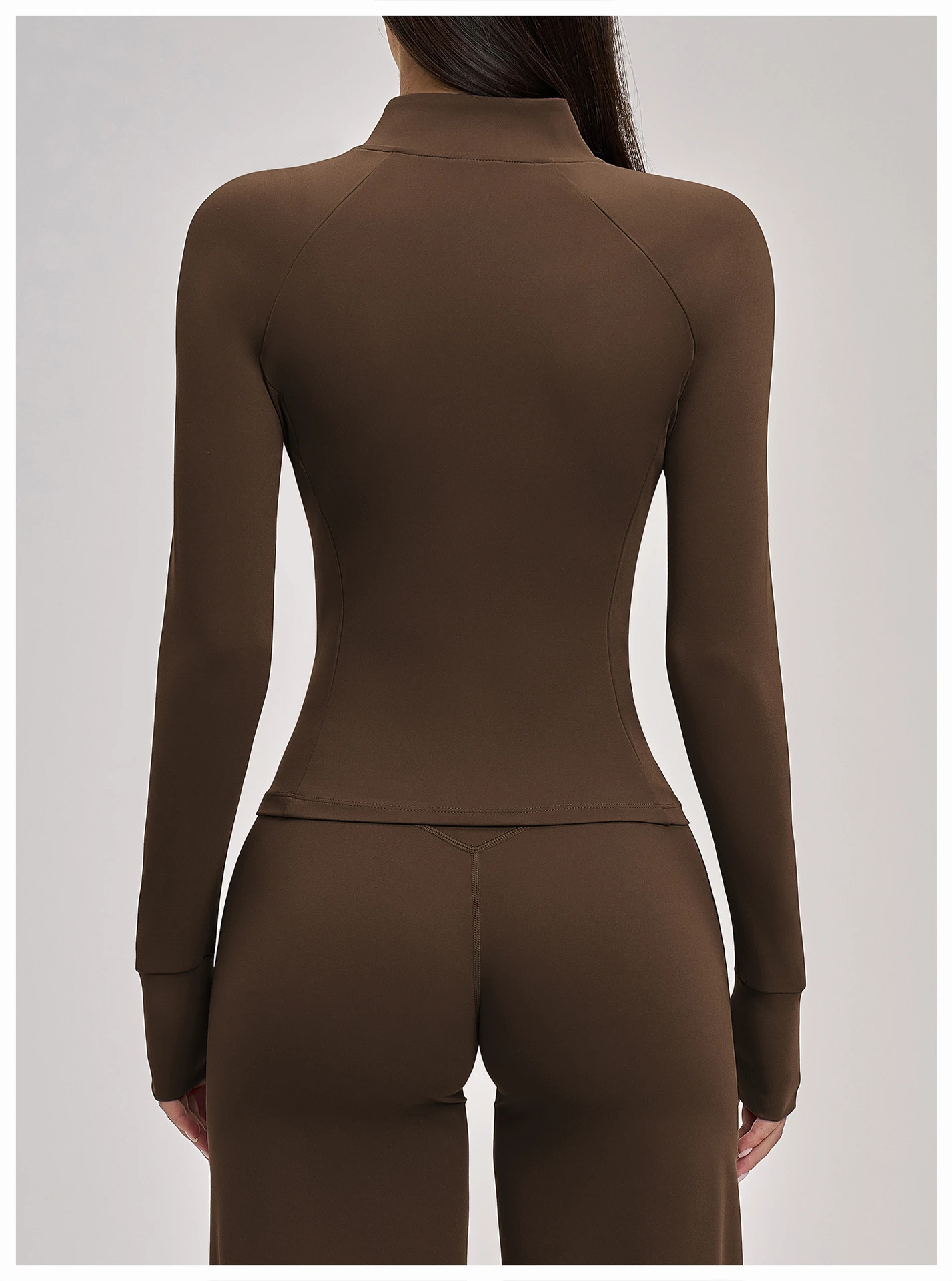 Brushed Slim Fit Zip-Up Active Jacket with Pockets