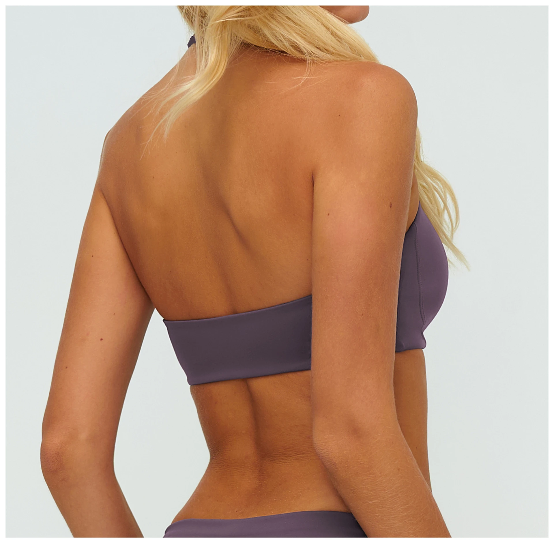Halter Neck Cutout Sports Bra - Brushed Nude-Feel Yoga Top