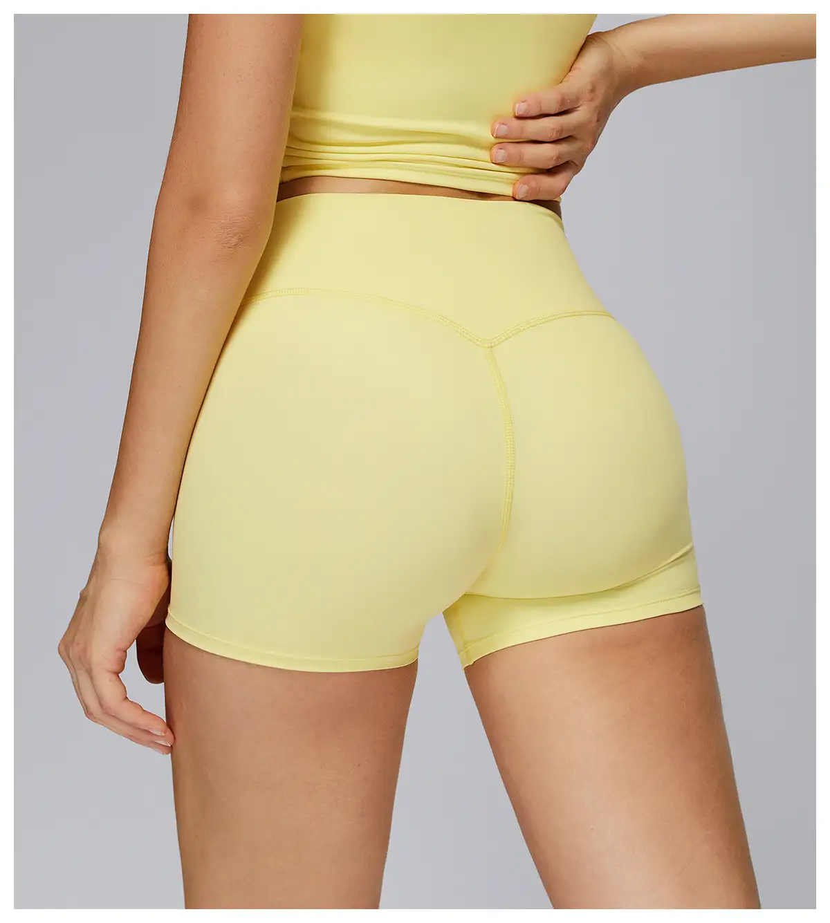 High Waisted Brushed Yoga Shorts | OUYI Activewear