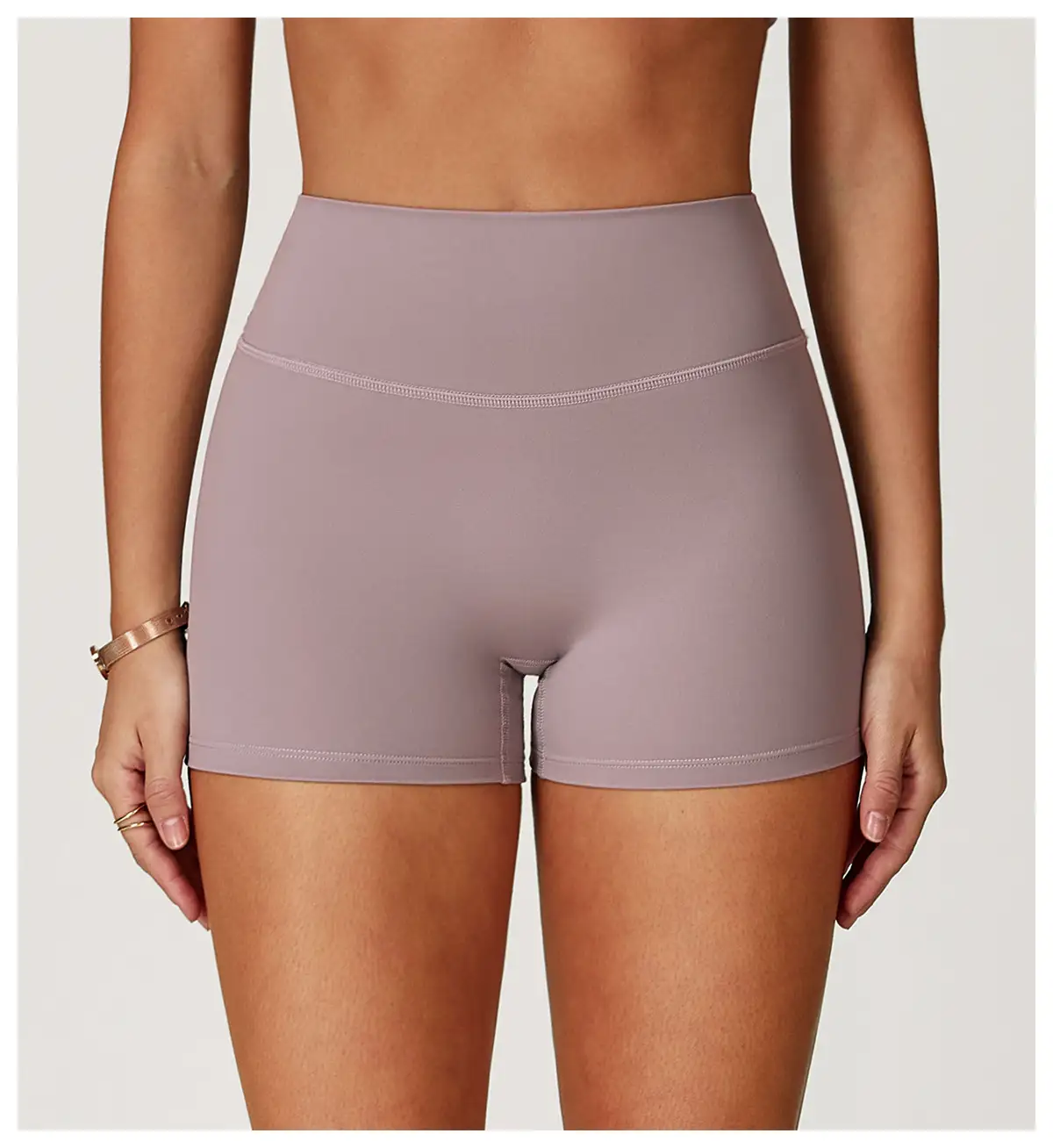 High Waisted Brushed Yoga Shorts | OUYI Activewear