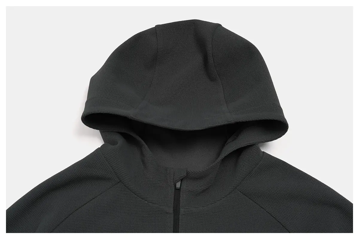 Men's Anti-Static Waffle Knit Zip Hoodie Manufacturer | OUYI