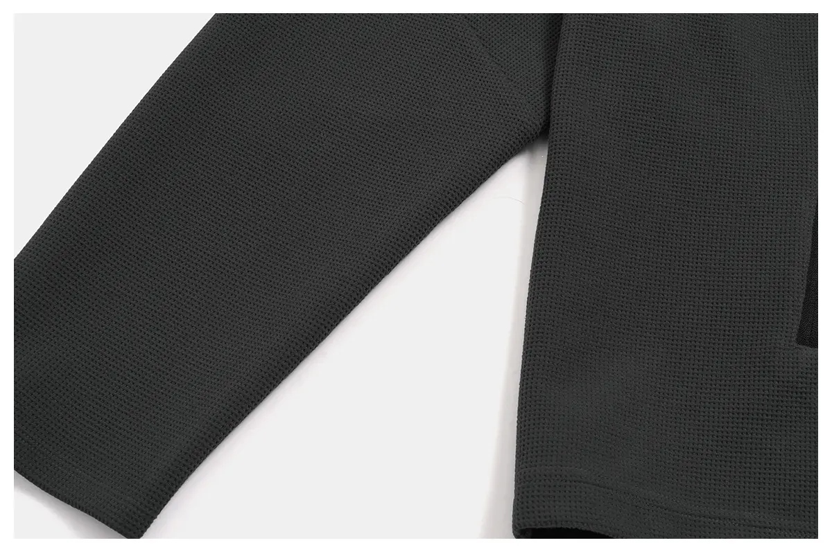 Men's Anti-Static Waffle Knit Zip Hoodie Manufacturer | OUYI