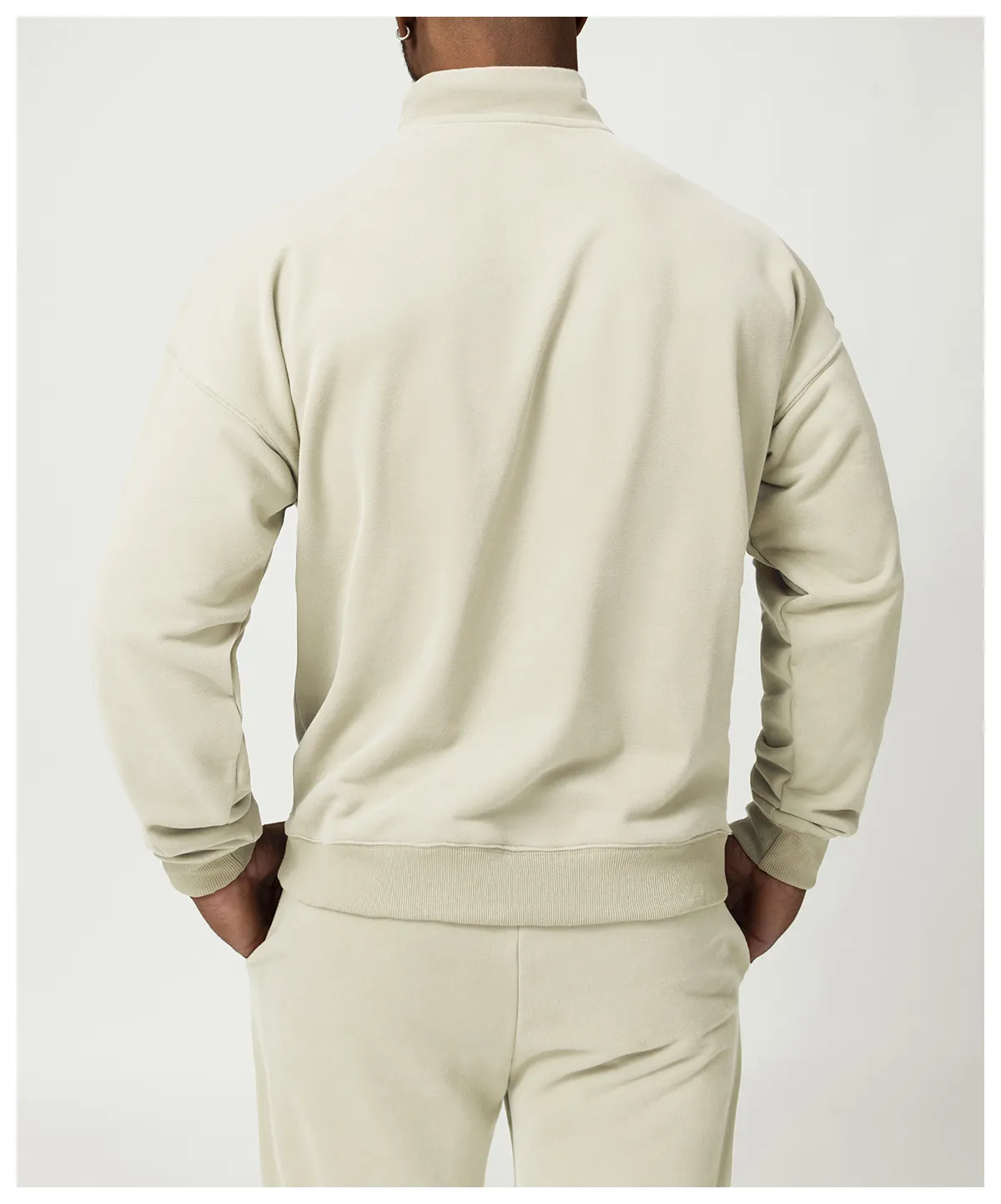 Men's Half-Zip Stand-Collar Athleisure Sweatshirt Manufacturer | OUYI Activewear