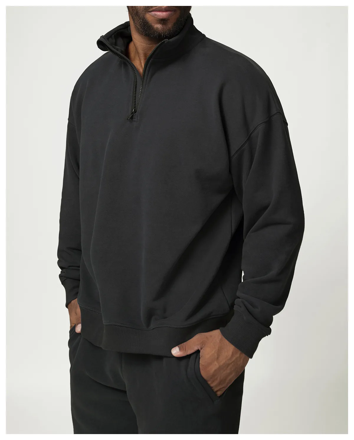 Men's Half-Zip Stand-Collar Athleisure Sweatshirt Manufacturer | OUYI Activewear