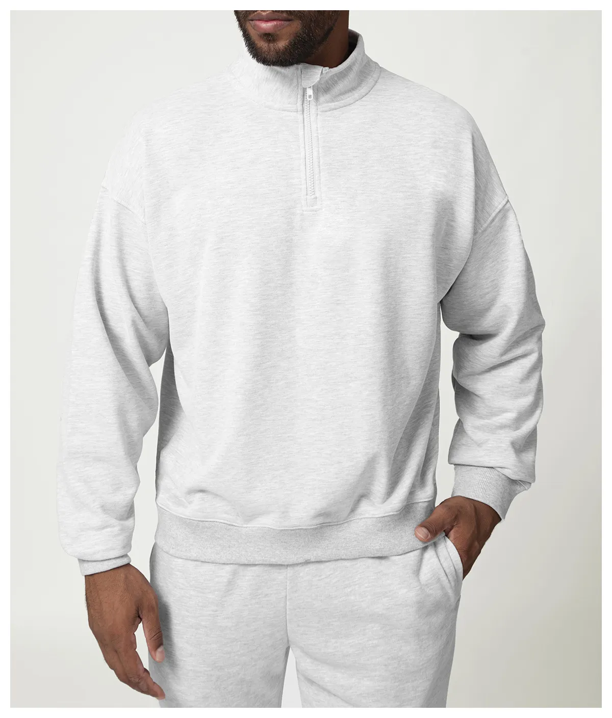 Men's Half-Zip Stand-Collar Athleisure Sweatshirt Manufacturer | OUYI Activewear