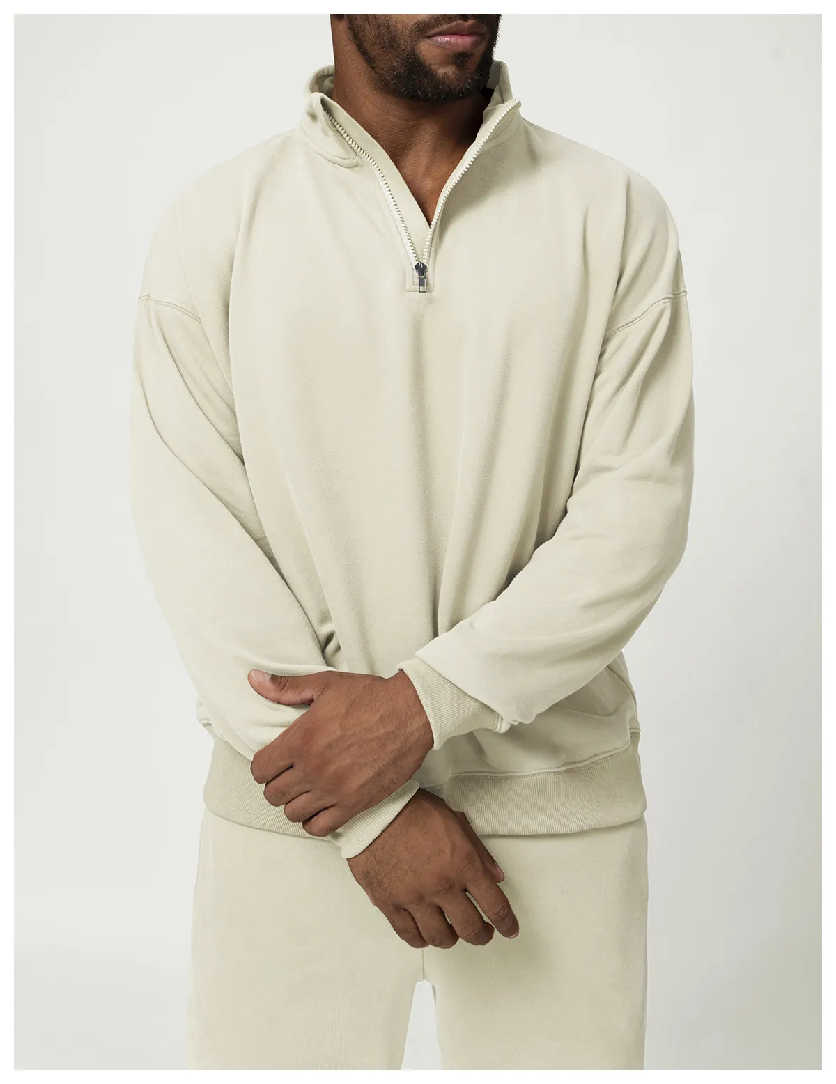 Men's Half-Zip Stand-Collar Athleisure Sweatshirt Manufacturer | OUYI Activewear