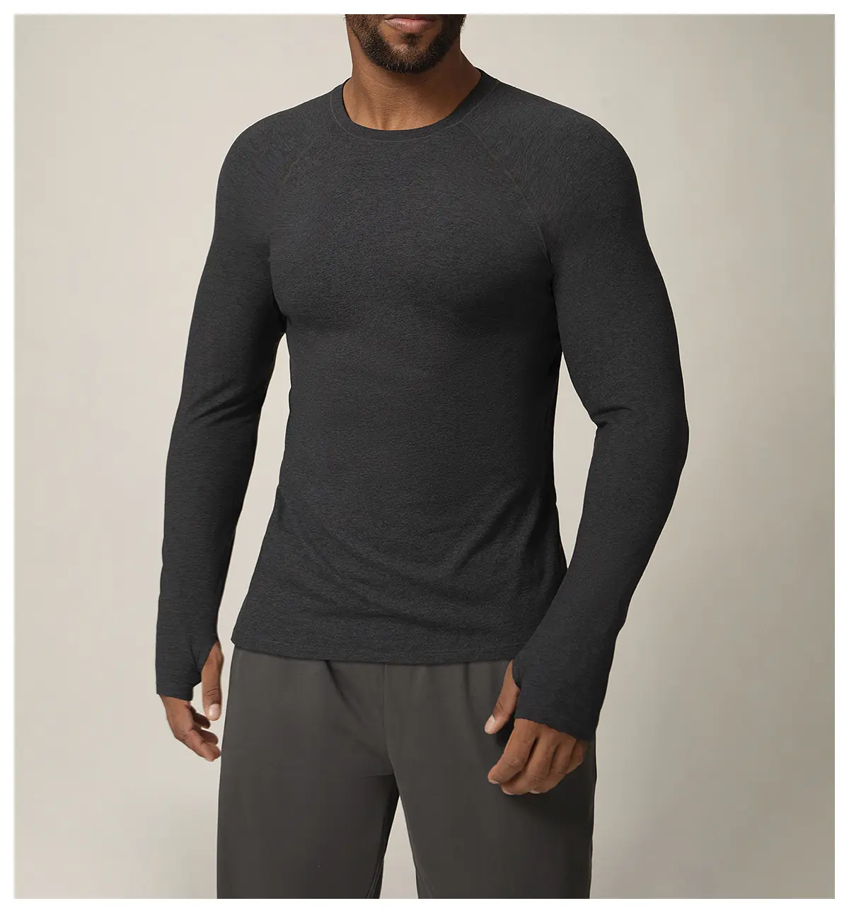 Men's Quick-Dry Performance Long Sleeve with Thumbholes | OUYI Activewear