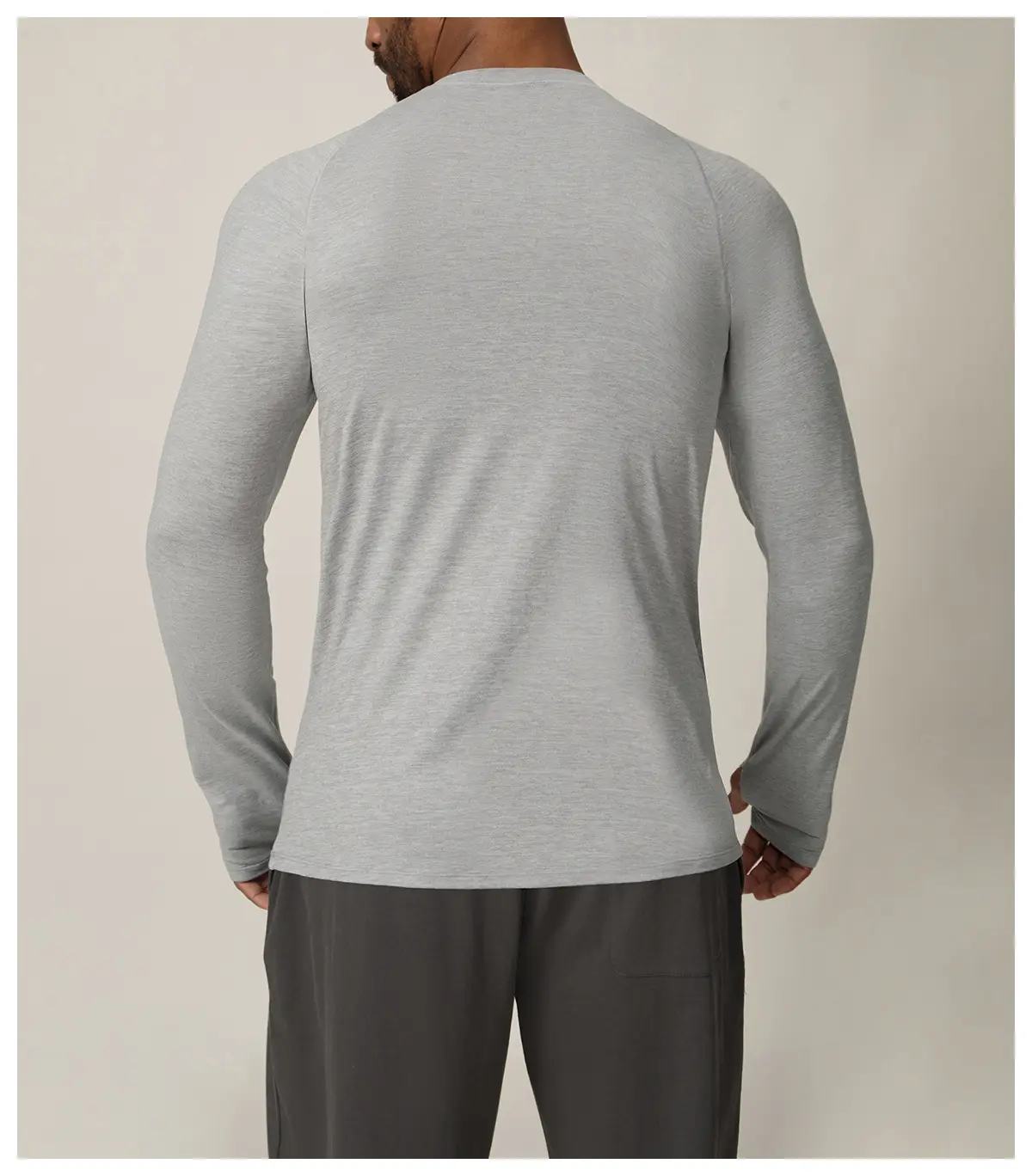 Men's Quick-Dry Performance Long Sleeve with Thumbholes | OUYI Activewear