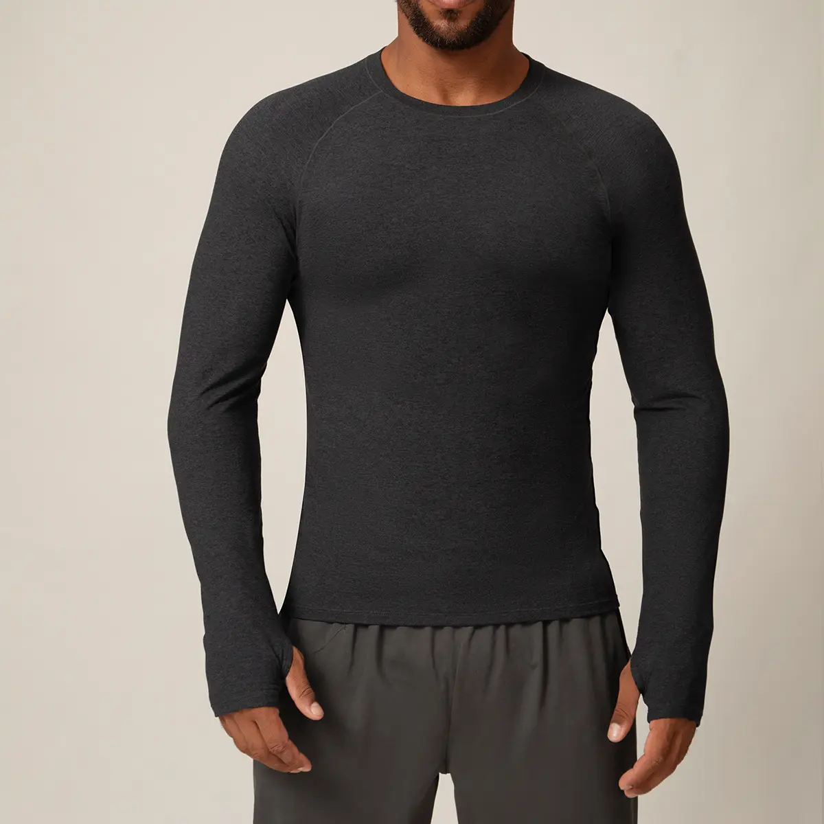 Men's Quick-Dry Performance Long Sleeve with Thumbholes | OUYI Activewear