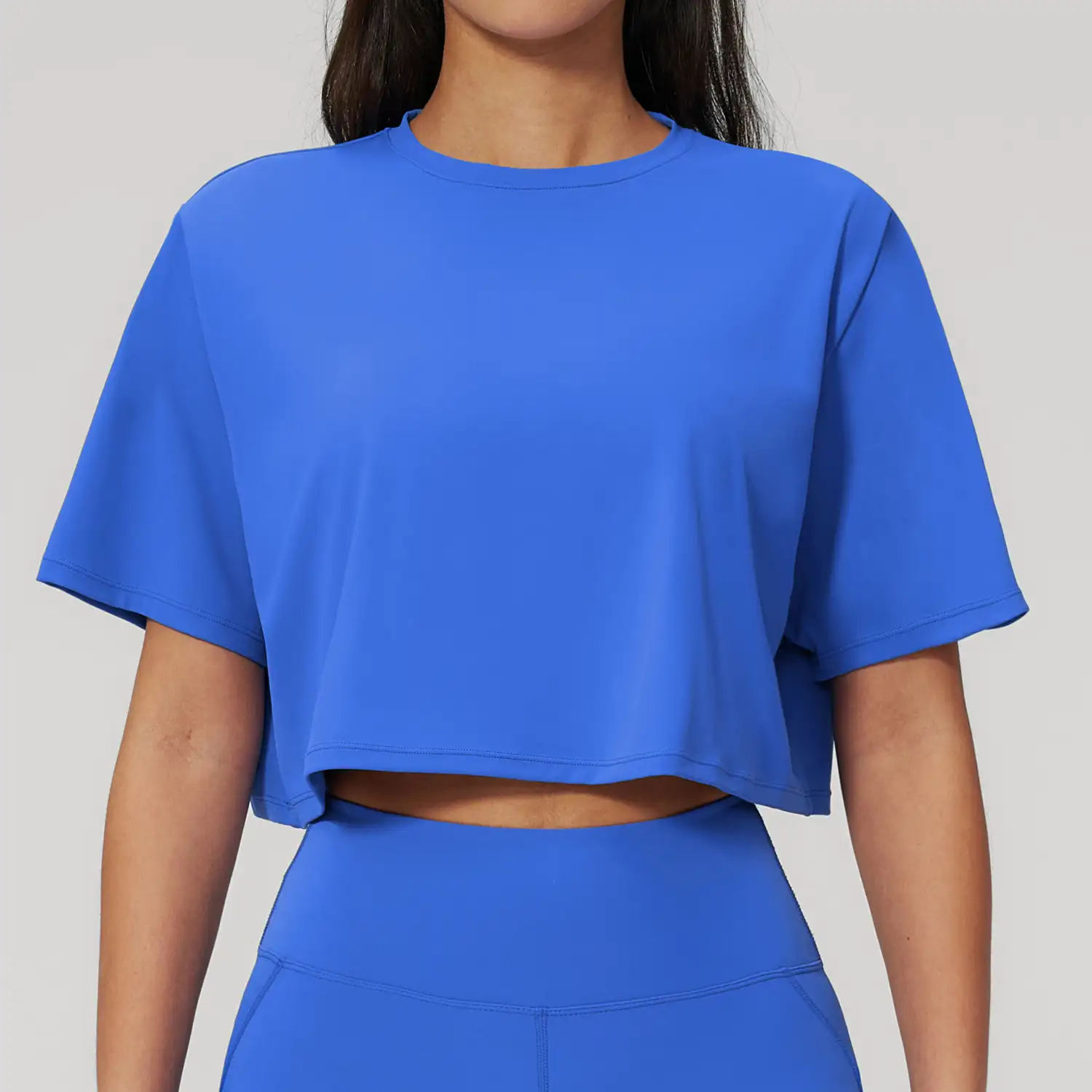 Cropped Oversized Sports T-Shirt | OUYI Activewear