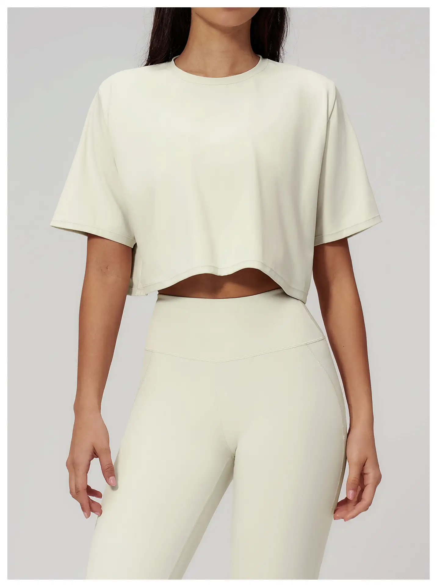 Cropped Oversized Sports T-Shirt | OUYI Activewear