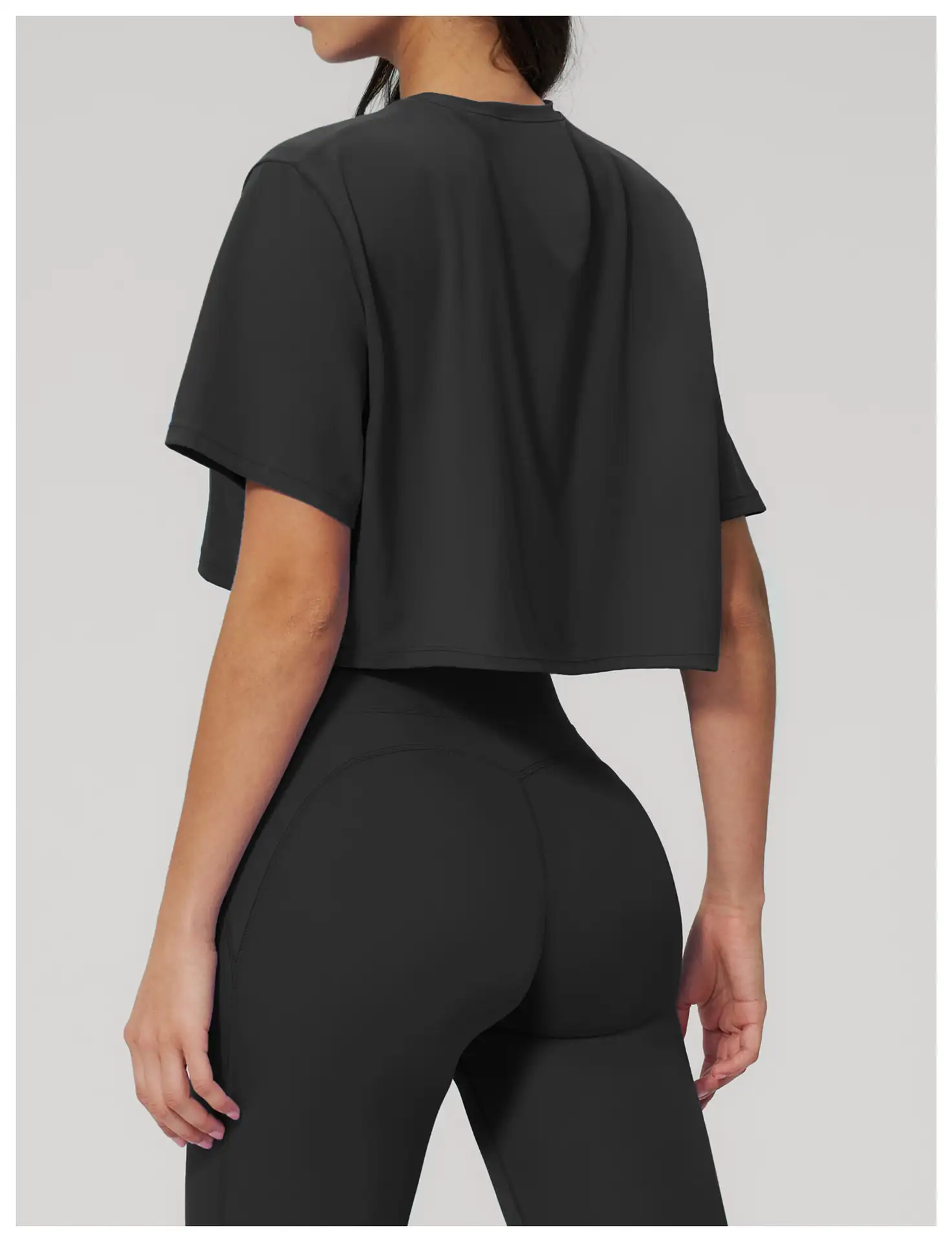 Cropped Oversized Sports T-Shirt | OUYI Activewear