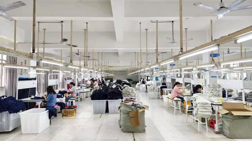 OUYI Activewear Factory Production Floor Guangzhou
