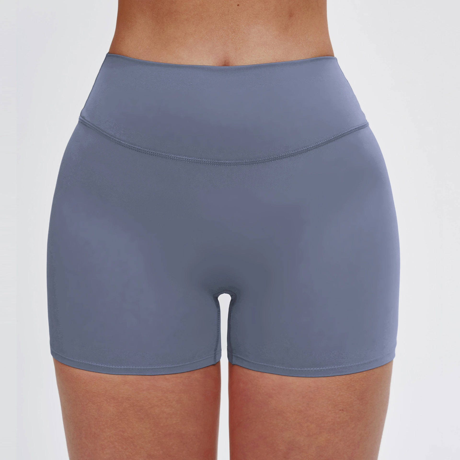 Premium Brushed High-Waisted Yoga Shorts - Tummy Control Fitness Biker Shorts