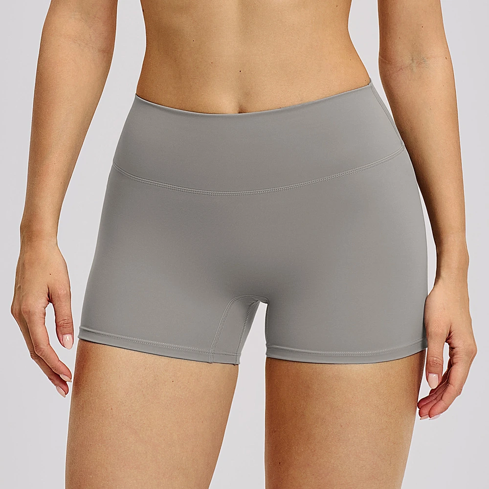 Premium Brushed High-Waisted Yoga Shorts - Tummy Control Fitness Biker Shorts
