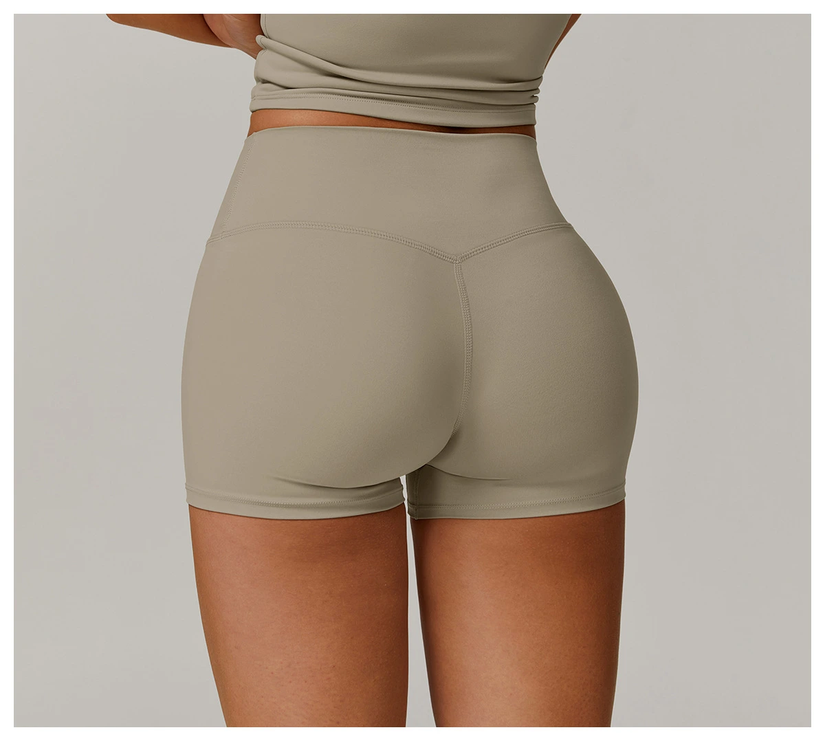 Premium Brushed High-Waisted Yoga Shorts - Tummy Control Fitness Biker Shorts