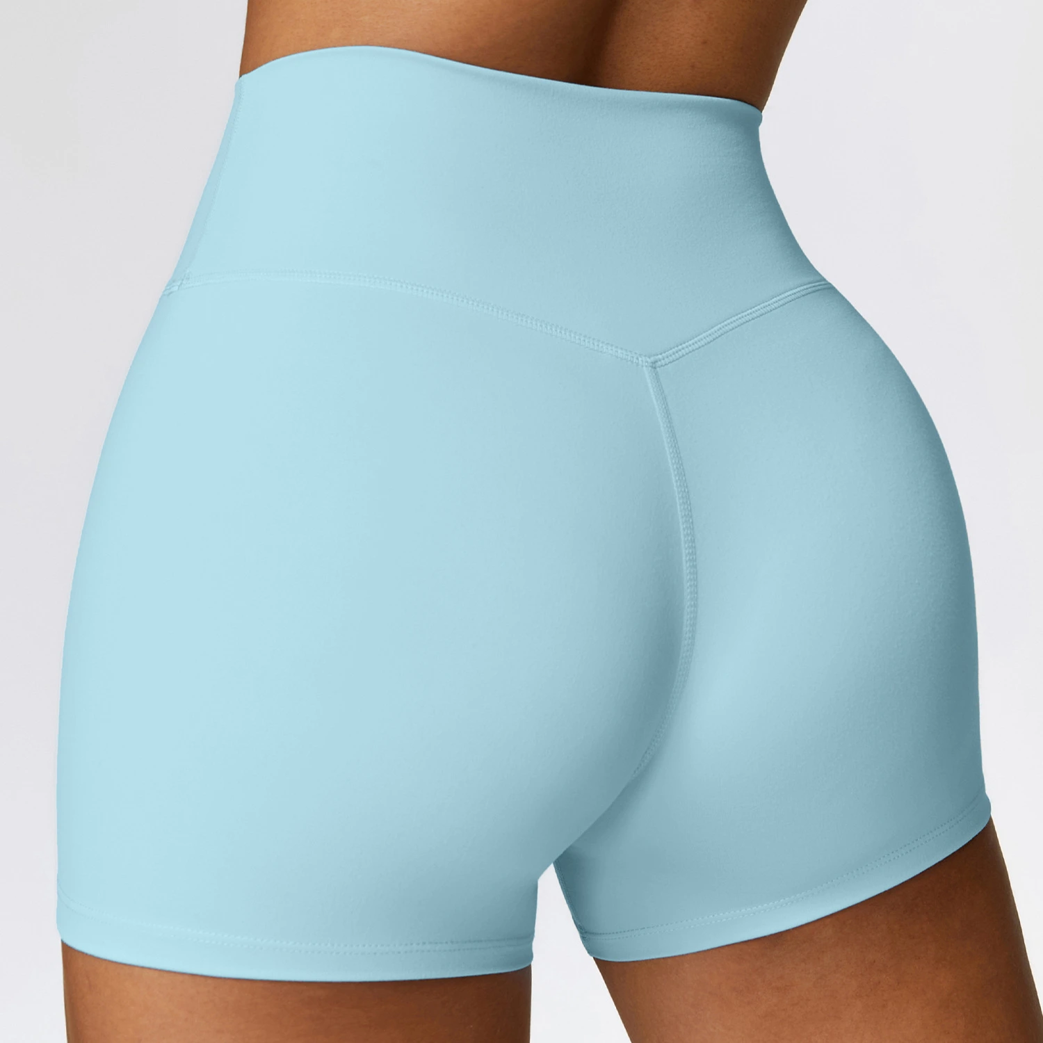 Premium Brushed High-Waisted Yoga Shorts - Tummy Control Fitness Biker Shorts