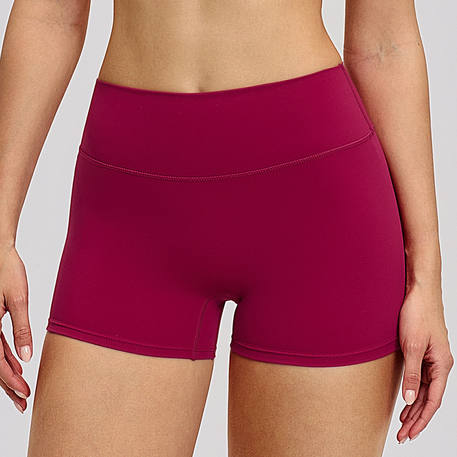 Premium Brushed High-Waisted Yoga Shorts - Tummy Control Fitness Biker Shorts