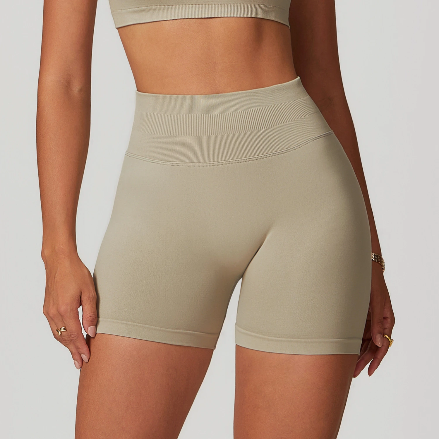 Premium Seamless High-Waisted Yoga Shorts - Sculpting Quick-Dry Fitness Shorts