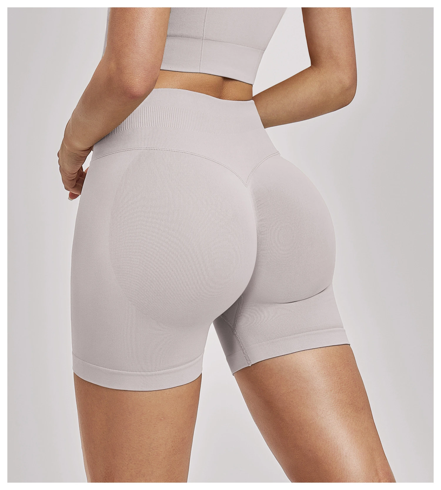 Premium Seamless High-Waisted Yoga Shorts - Sculpting Quick-Dry Fitness Shorts