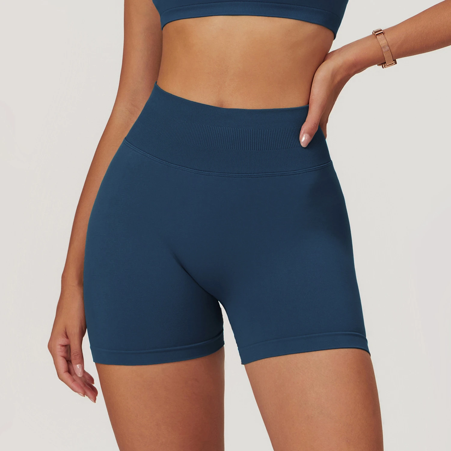 Premium Seamless High-Waisted Yoga Shorts - Sculpting Quick-Dry Fitness Shorts
