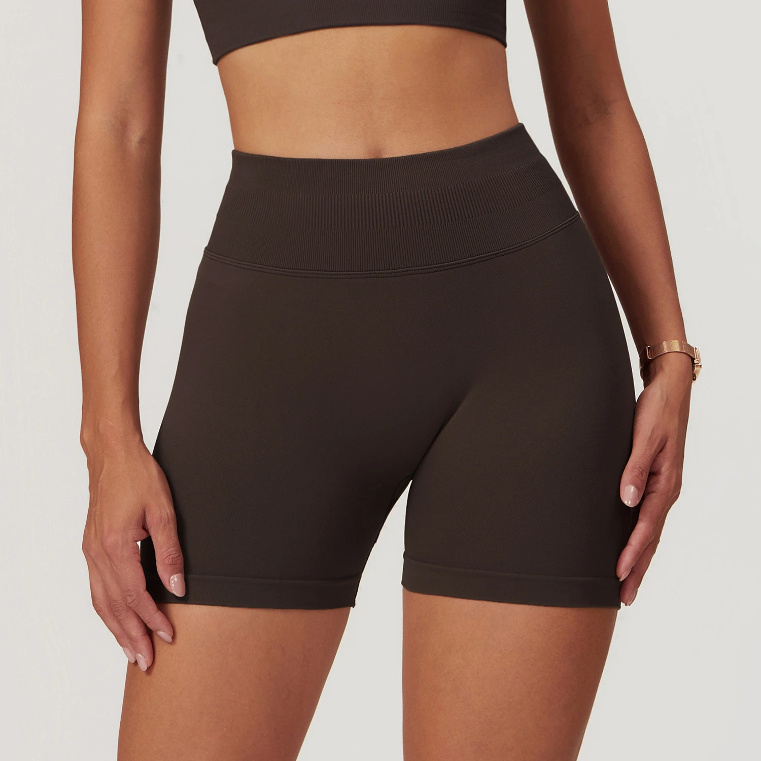 Premium Seamless High-Waisted Yoga Shorts - Sculpting Quick-Dry Fitness Shorts