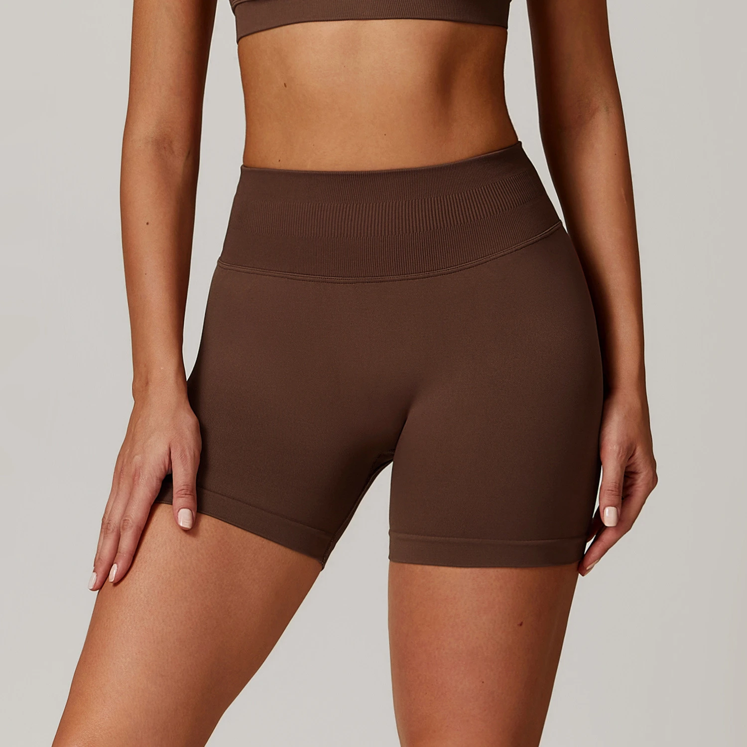 Premium Seamless High-Waisted Yoga Shorts - Sculpting Quick-Dry Fitness Shorts