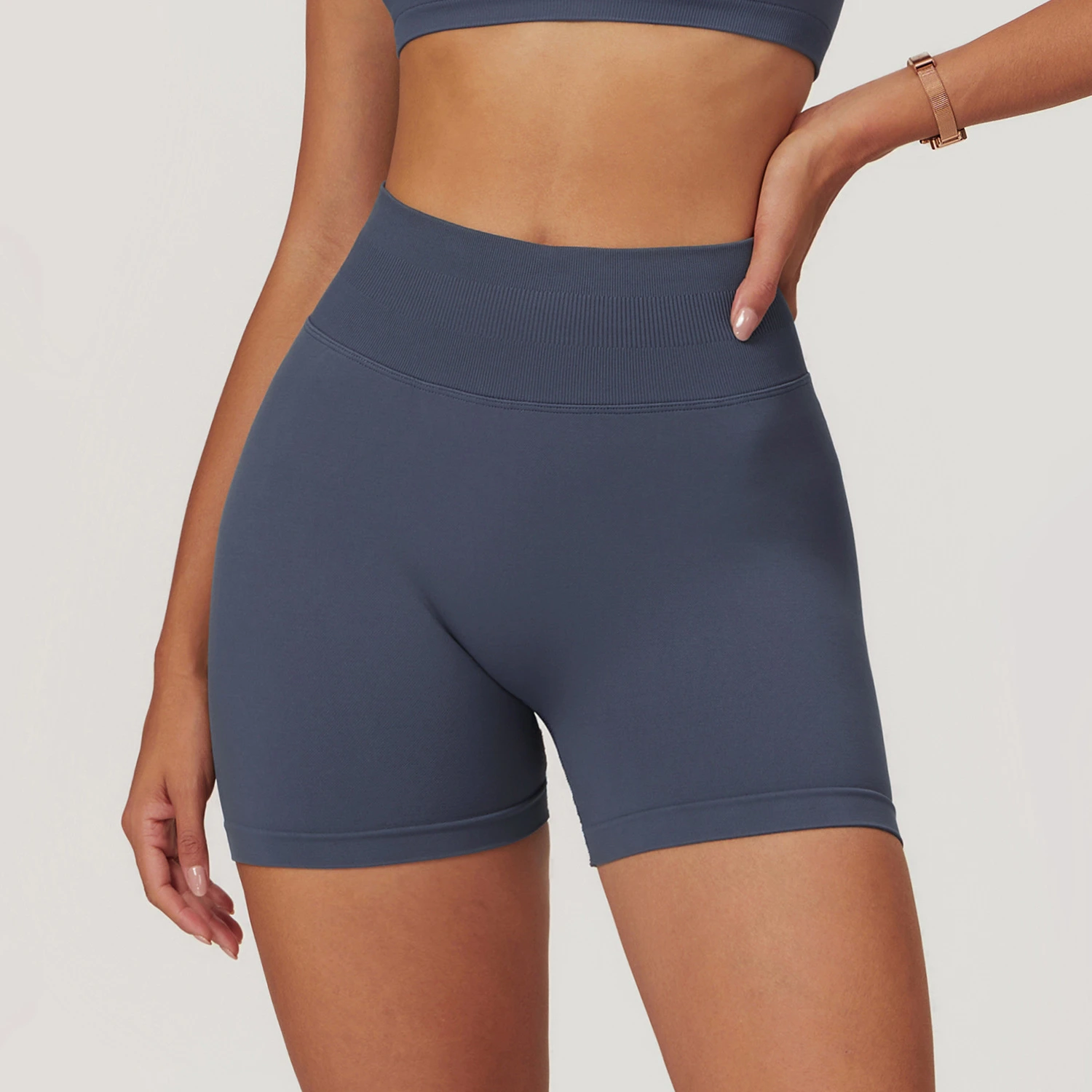 Premium Seamless High-Waisted Yoga Shorts - Sculpting Quick-Dry Fitness Shorts
