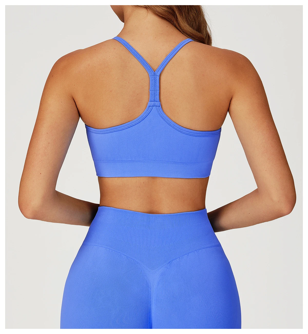 Seamless Halter Neck Shockproof Sports Bra for Yoga & Fitness