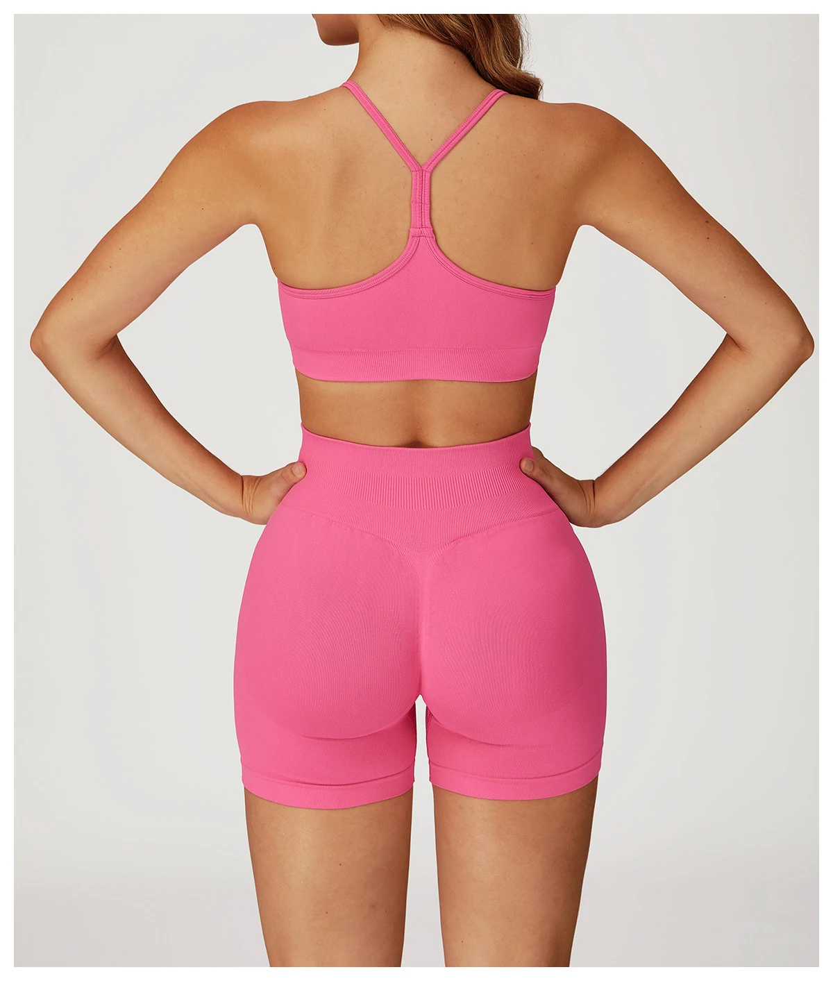 Seamless Halter Neck Shockproof Sports Bra for Yoga & Fitness