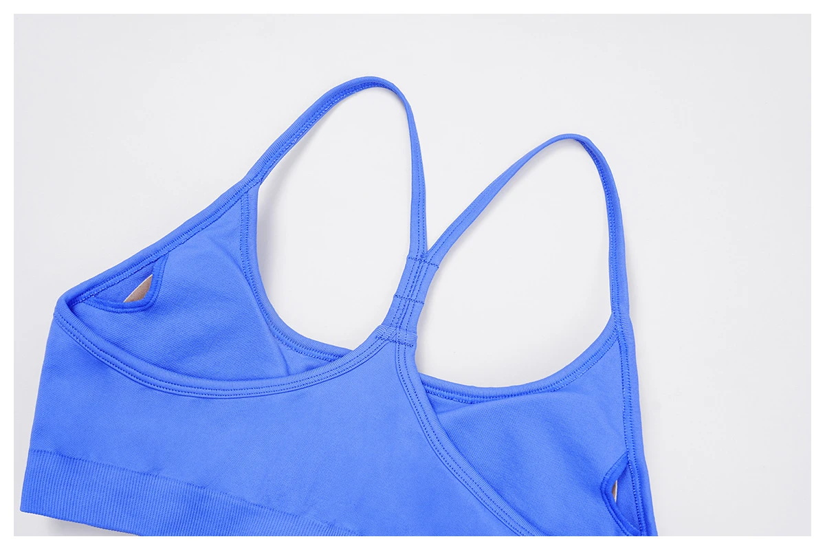 Seamless Halter Neck Shockproof Sports Bra for Yoga & Fitness