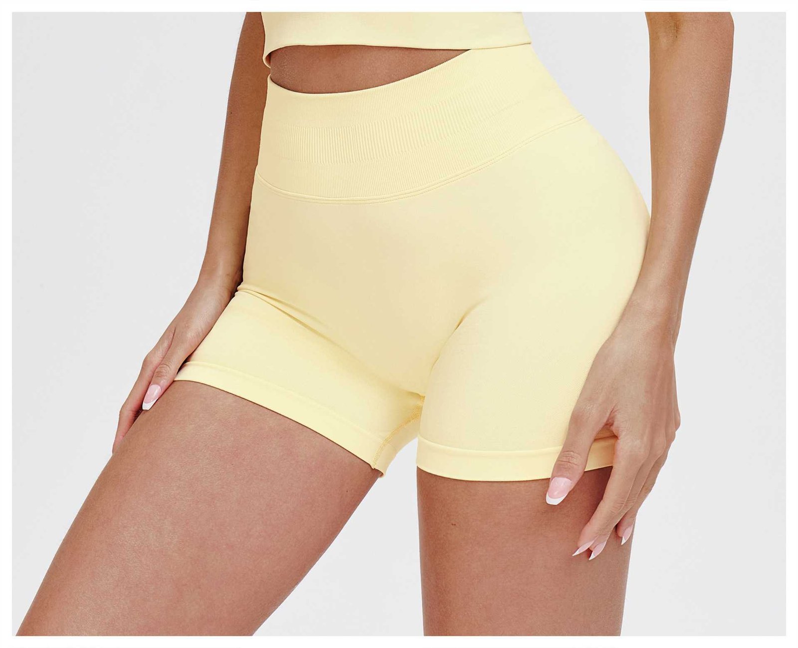 Seamless High Waisted Scrunch Bum Yoga Shorts Manufacturer | OUYI