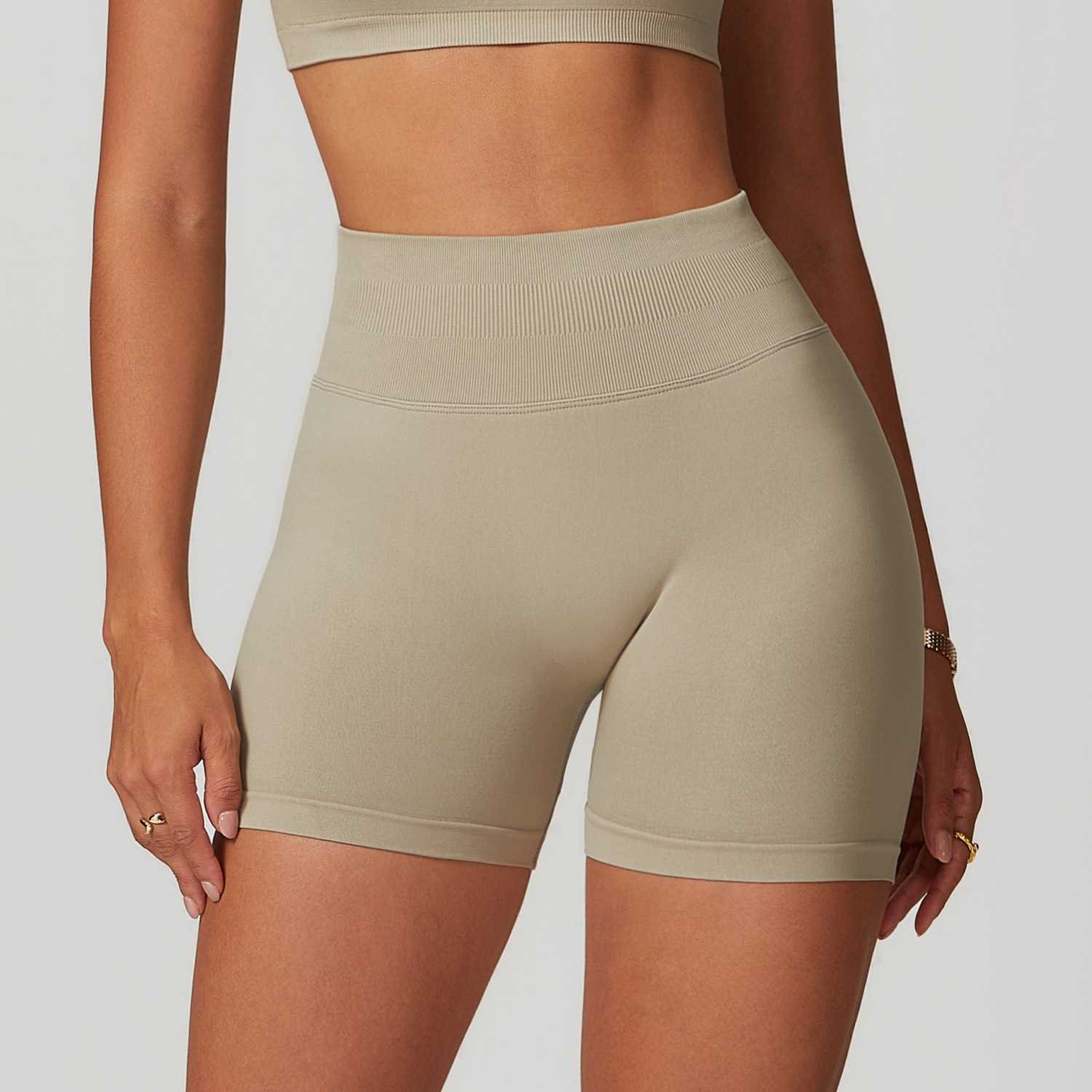 Seamless High Waisted Scrunch Bum Yoga Shorts Manufacturer | OUYI