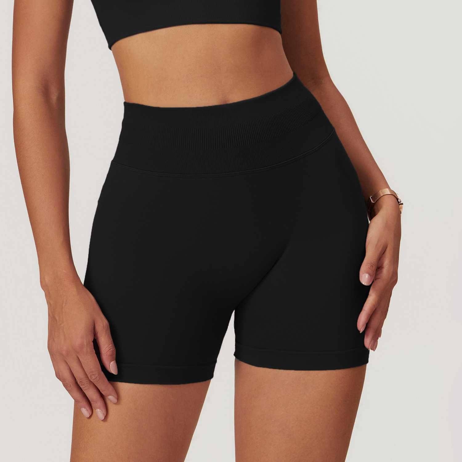 Seamless High Waisted Scrunch Bum Yoga Shorts Manufacturer | OUYI