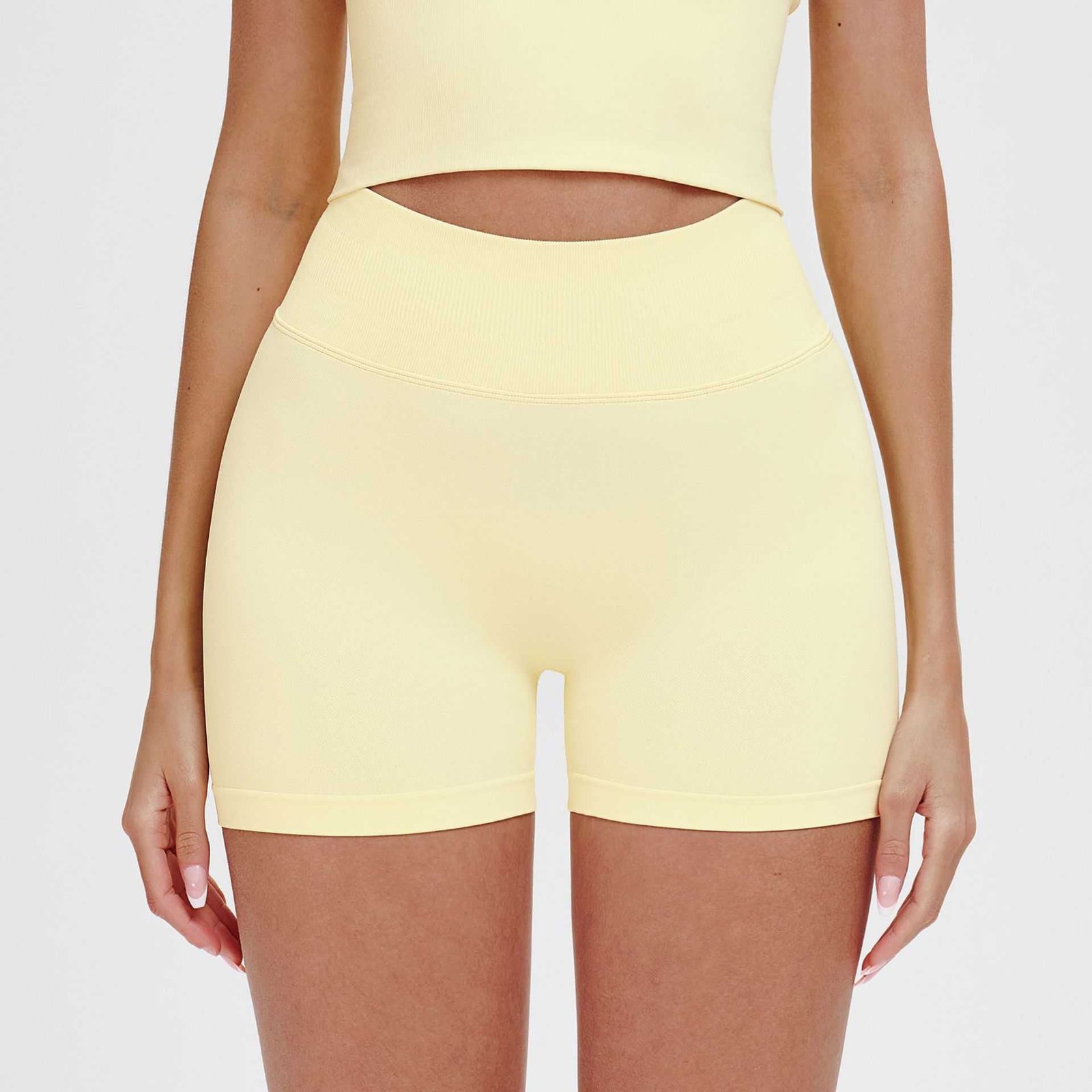 Seamless High Waisted Scrunch Bum Yoga Shorts Manufacturer | OUYI