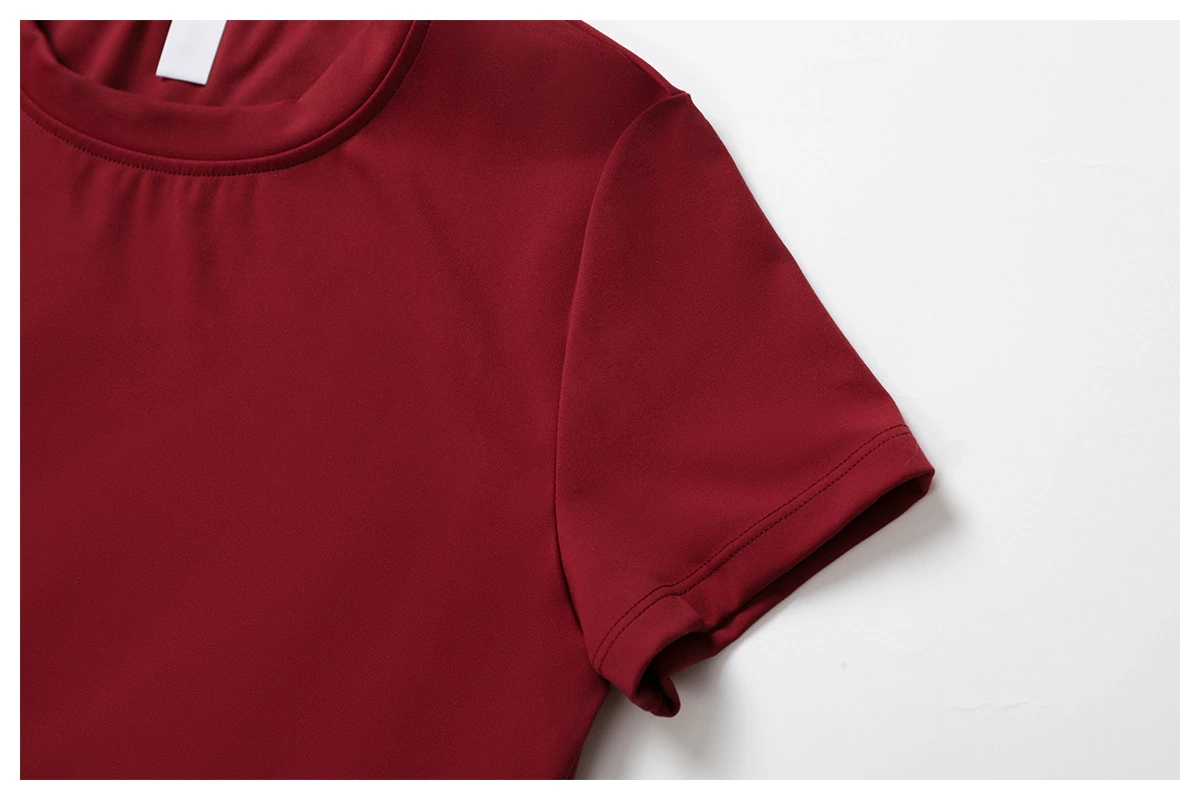 Slim Fit Crew Neck Active Short Sleeve Top