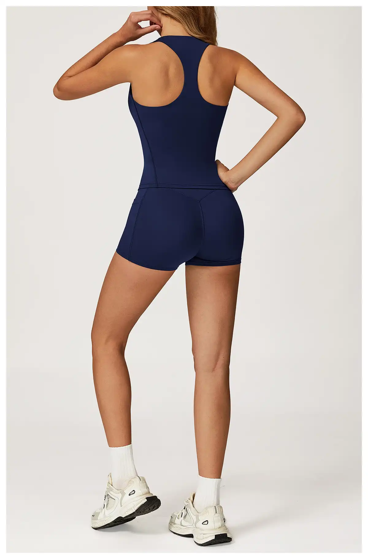 Square Neck Cross Waist Yoga Set Manufacturer | OUYI Activewear