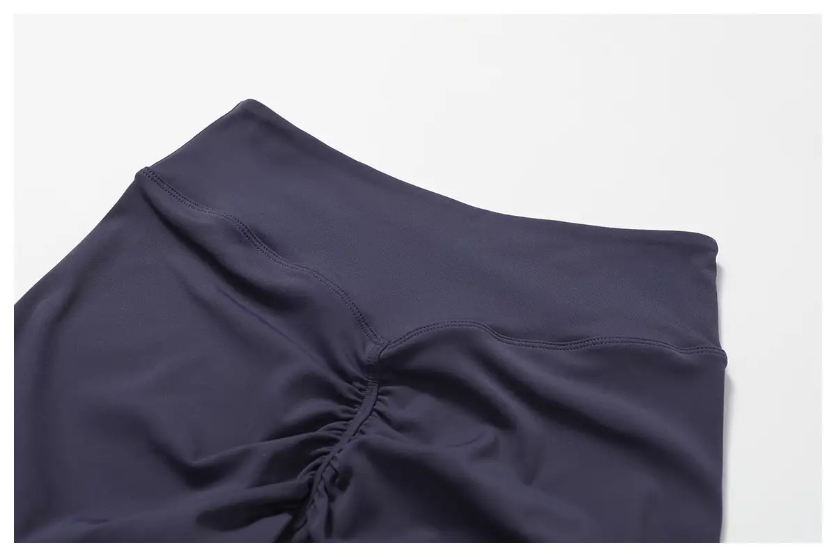 V-Cross High Waist Recycled Nylon Yoga Shorts | OUYI Activewear