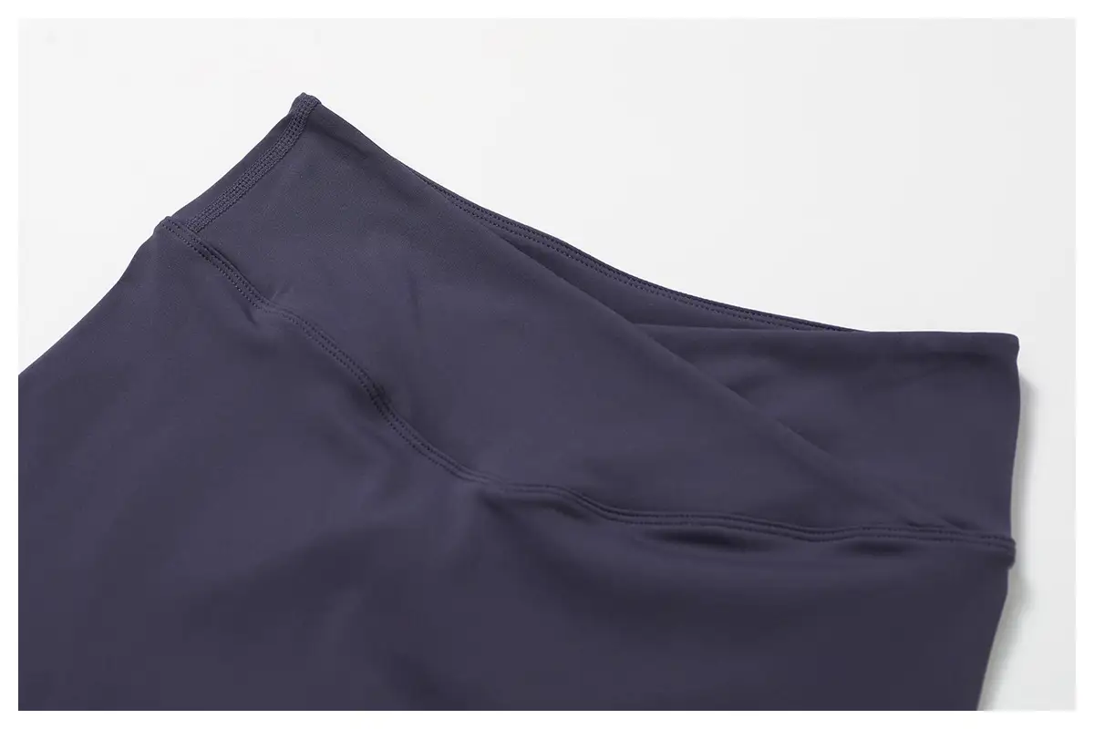 V-Cross High Waist Recycled Nylon Yoga Shorts | OUYI Activewear