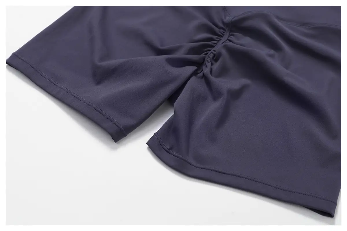 V-Cross High Waist Recycled Nylon Yoga Shorts | OUYI Activewear