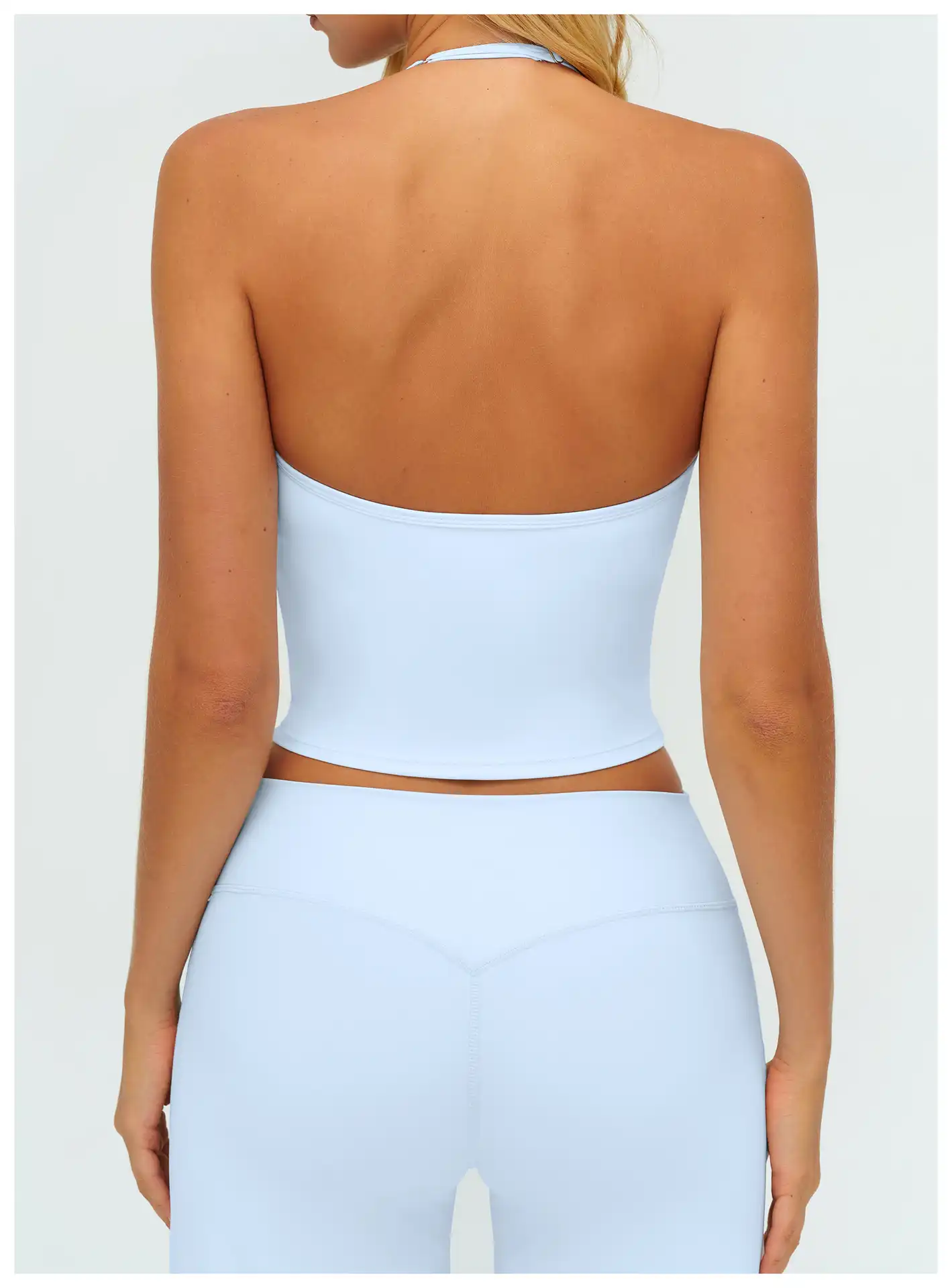 V-Neck Halter Brushed Yoga Tank Manufacturer | Custom Activewear Factory